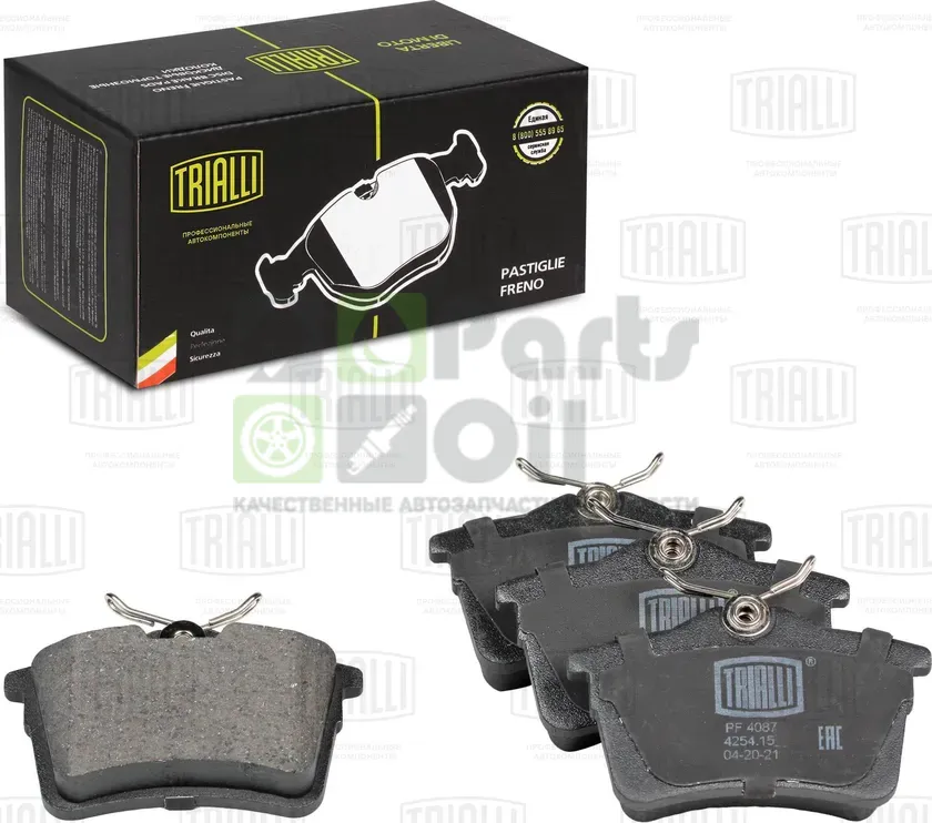 Тормозные колодки Trialli задние для Peugeot 308 I 2007-2014. Артикул PF 4087
