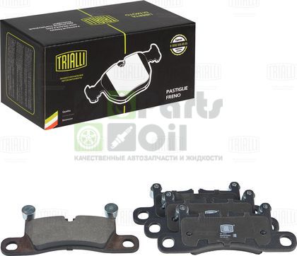 Тормозные колодки Trialli Low-Metallic задние для Porsche Cayenne II 958 2010-2014. Артикул PF 4123