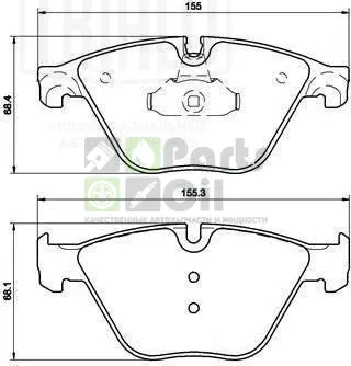 Тормозные колодки Trialli Керамика передние для BMW 7 V F01F02F04 2008-2015. Артикул PF 4189CR