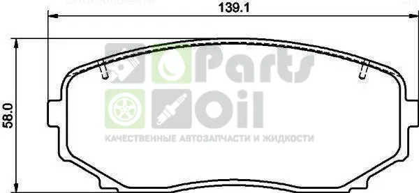 Тормозные колодки Trialli Керамика передние для Mazda CX-7 I 2006-2013. Артикул PF 4260CR