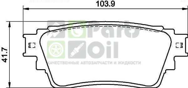 Тормозные колодки Trialli Керамика задние для Mitsubishi Outlander III 2012-2024. Артикул PF 4307CR