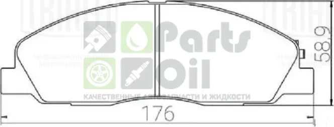 Тормозные колодки Trialli Керамика передние для ГАЗ ГАЗель NEXT 2013-2024. Артикул PF 972CR