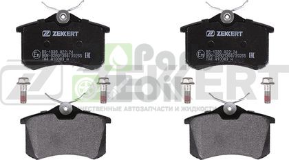 Тормозные колодки Zekkert задние для Peugeot 405 1987-1999. Артикул BS-1039