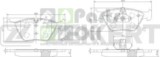 Тормозные колодки Zekkert передние для BMW Z4 I E85E86 2006-2008. Артикул BS-1370