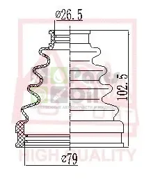 Пыльник шрус комплект без смазки ib 24x78x102camry acv40 2006- asva Asva ASBT-INACV4