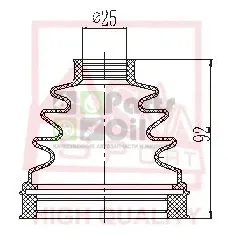 Пыльник шрус внутренний 25x89x85 комплект без смазки Asva ASBT-INCD3