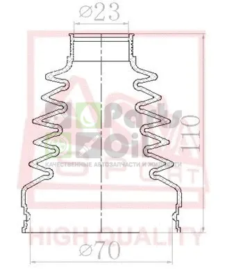Пыльник шрус комплект без смазки ib 27x71x104golf iv 1997-2003 asva Asva ASBT-ING41