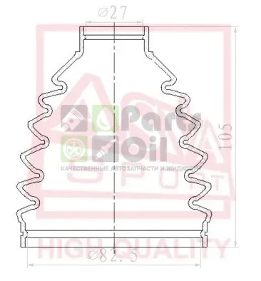 ПЫЛЬНИК ШРУСА OB 24,5X82X110 К-Т