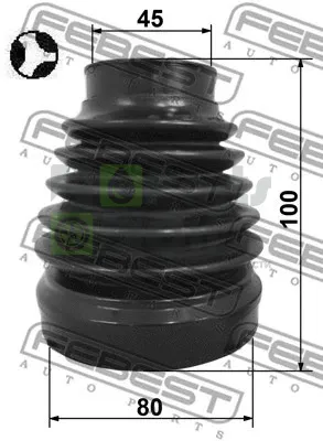 Пыльник ШРУСа внутреннего комплект 80x100x45 FEBEST 2215-D4224RHT