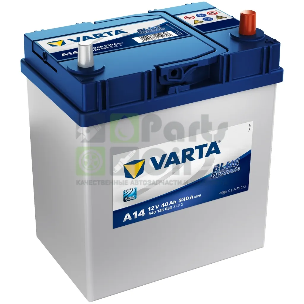 Аккумулятор легковой Varta Blue Dynamic A14 40 ач 330А ASIA Обратная полярность