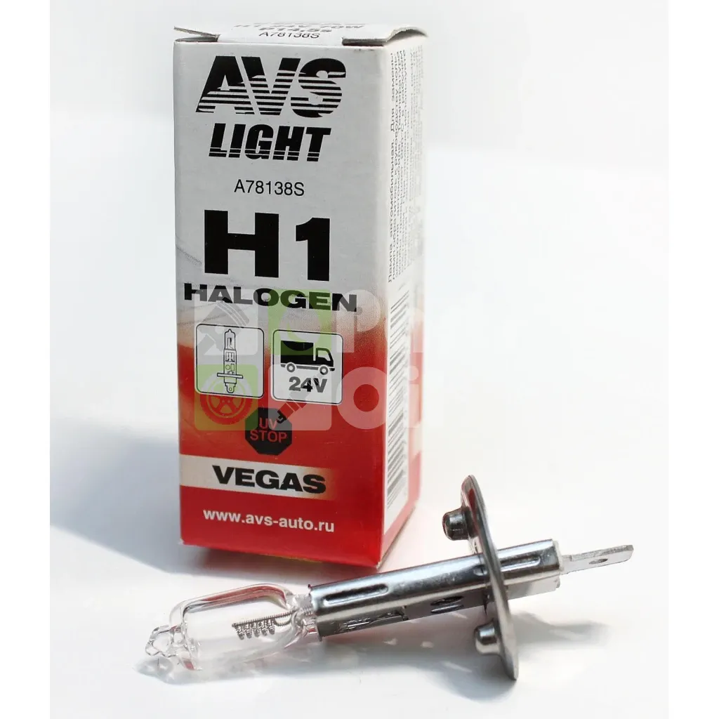 Лампа галогенная AVS Vegas H1 24V 70W, 1