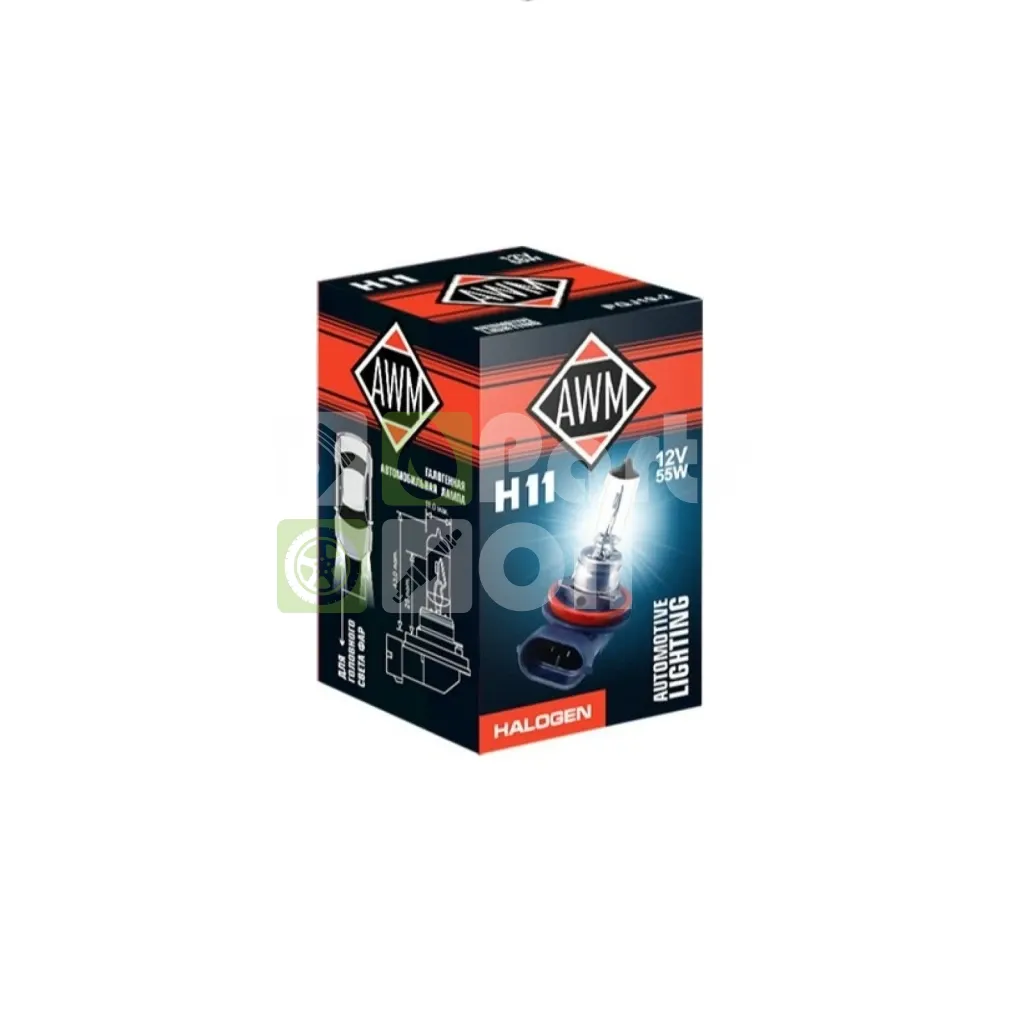 Лампа галогенная AWM 410300013 H11 12V 55W, 1