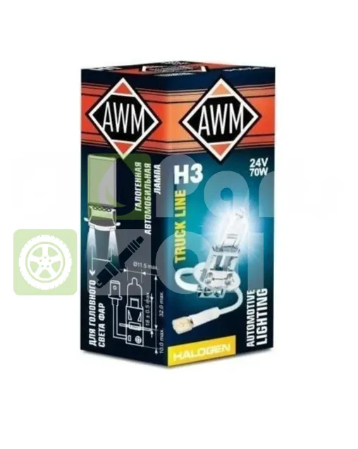 Лампа галогенная AWM 817527012207 H3 24V 70W, 1