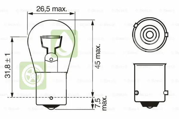 Лампа подсветки Bosch 1987301018