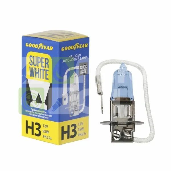 Лампа галогенная GoodYear Super White H3 24V 55W, 1