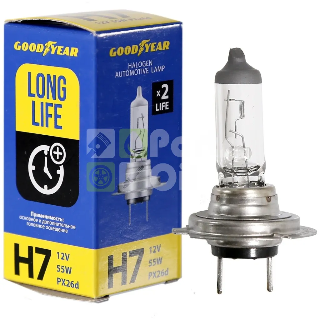 Лампа галогенная GoodYear Long Life H7 12V 55W, 1