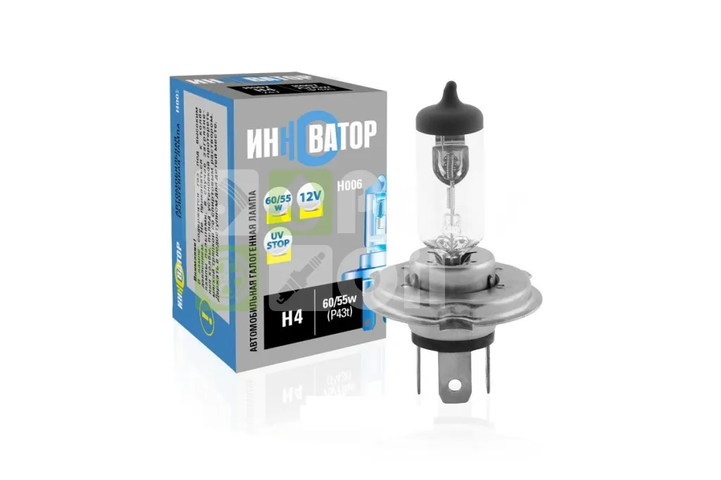 Лампа галогенная Инноватор H006 H4 12V 6055W, 1