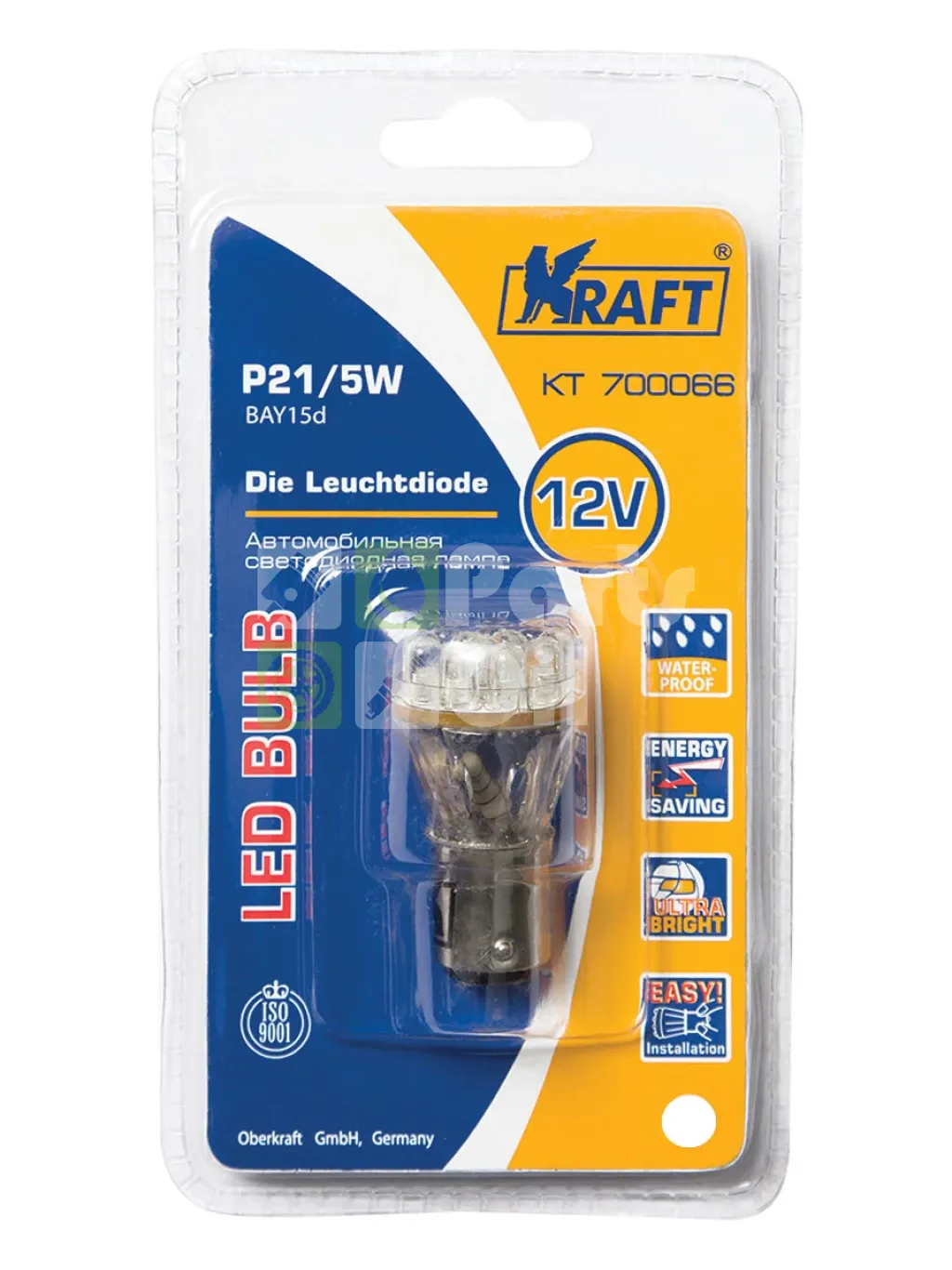 Лампа подсветки Kraft KT 700066 P215W 12V White 12 LEDs, 1