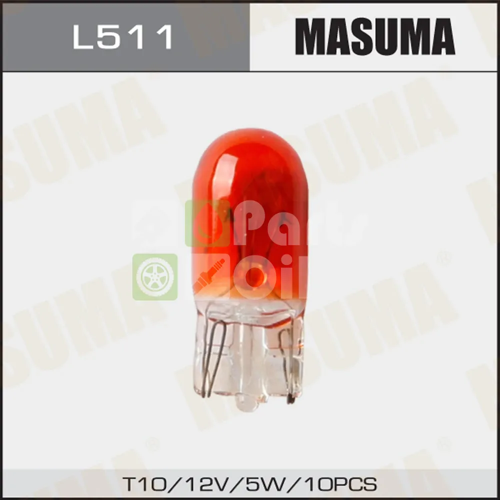 Лампа подсветки Masuma L511 WY5W 12V 5W Orange, бц, 1