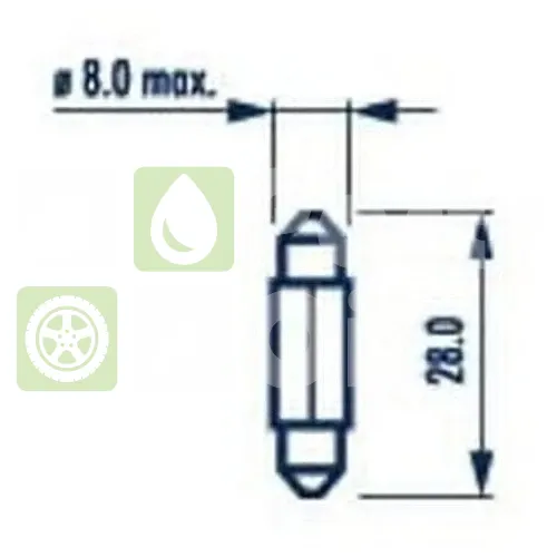 Лампа подсветки Narva 17094 C3W 12V 3W, 1