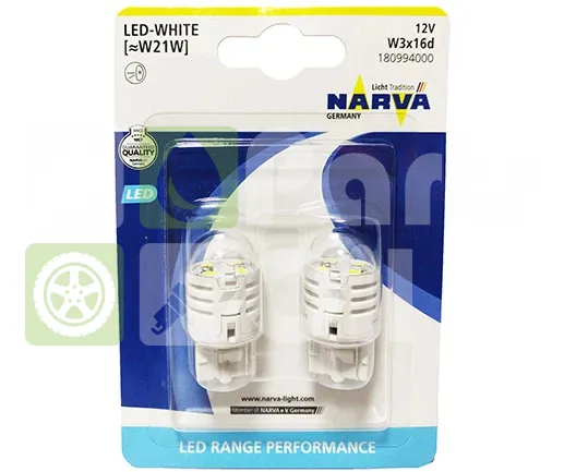 Лампа светодиодная Narva W21W 24V, 18099, 2 шт