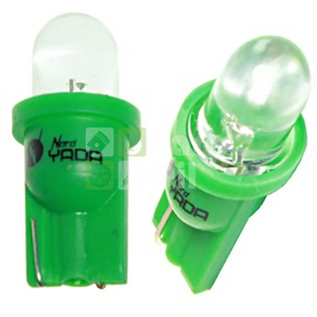 Лампа светодиодная Nord YADA 902375 W5W 12V T10, стандартный зеленый, 1LED, 1