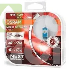 Лампа галогенная Osram Night Breaker Laser H11 12V 55W, 2 шт.