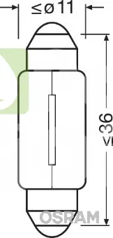 Лампа подсветки Osram 6423, 1