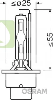 Лампа ксеноновая Osram 66240 D2S 24V 35W, 1