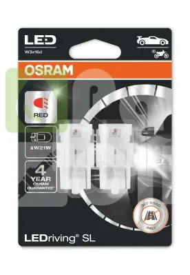Лампа светодиодная Osram W21W 12V, 7505DRP-02B, 2 шт