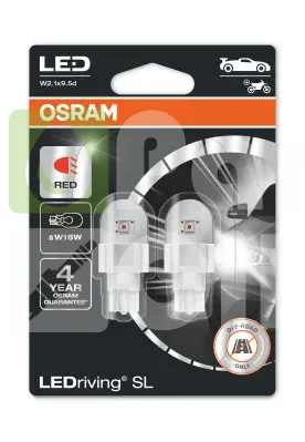 Лампа светодиодная Osram W16W 12V, 921DRP-02B, 2 шт