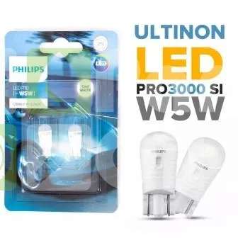 Лампа светодиодная Philips ULTINON T10 24V 0|6W, 11961U30CWB2, 2 шт