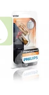 Лампа подсветки Philips 12396NAB2 WY5W 12V 5W без цоколя, желтая, блистер, 2