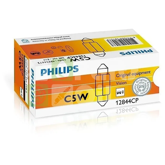 Лампа подсветки Philips 12844CP C5W 12V 5W пальчиковая, 35 мм, 1
