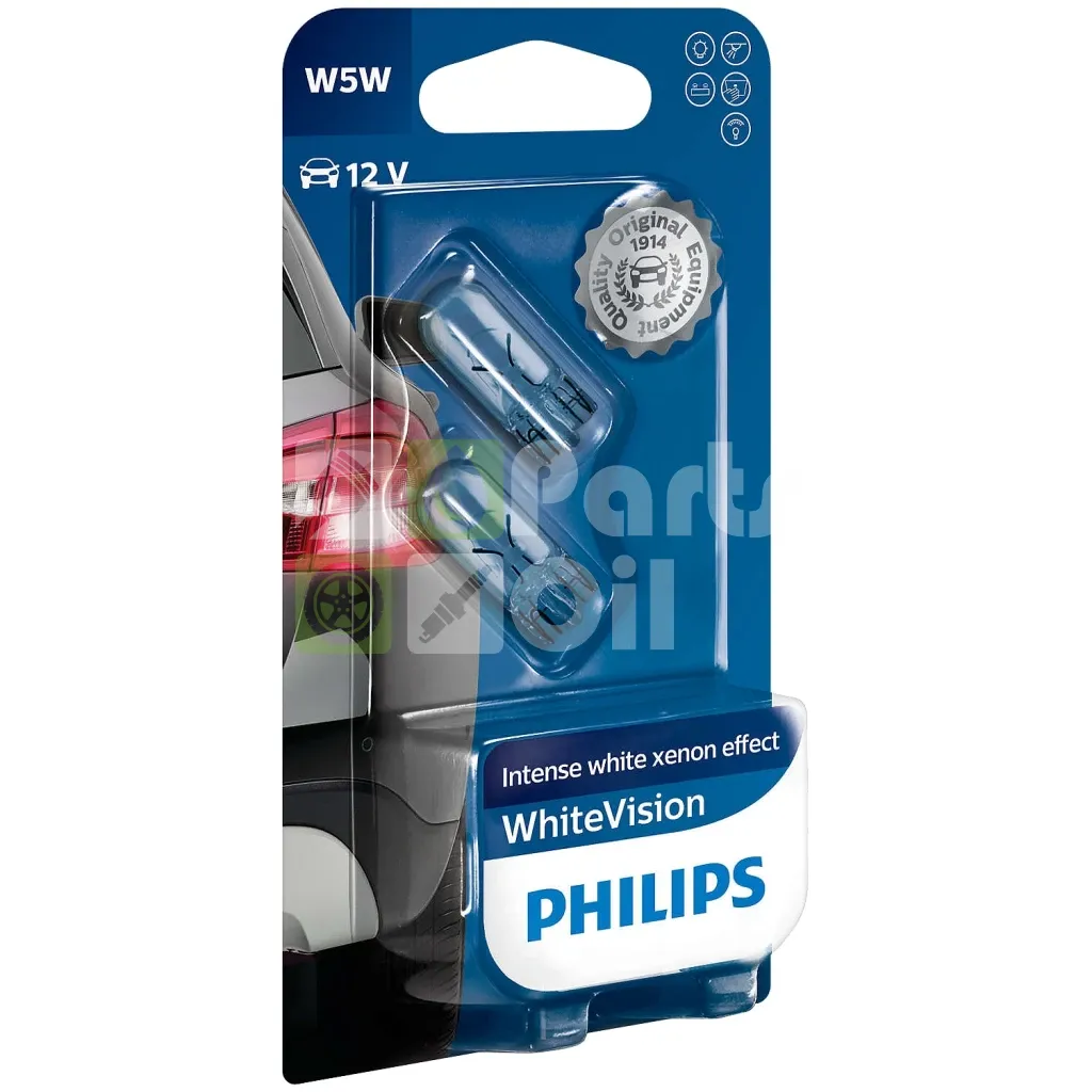 Лампа подсветки Philips 12961CP W5W 12V 5W без цоколя, 1