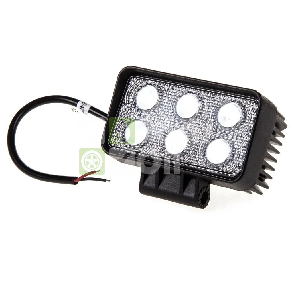 Фара противотуманная OFF ROAD SKYWAY прямоугольная, 12V24V, 18W, 6 диодов, дальний свет 1 шт.