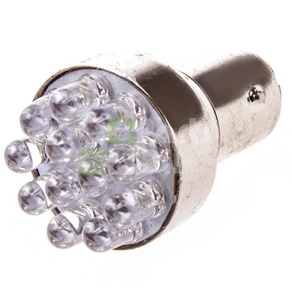 Лампа светодиодная Skyway S08202001 S25 24V 12 диодов с цоколем 2-конт Белая, 1