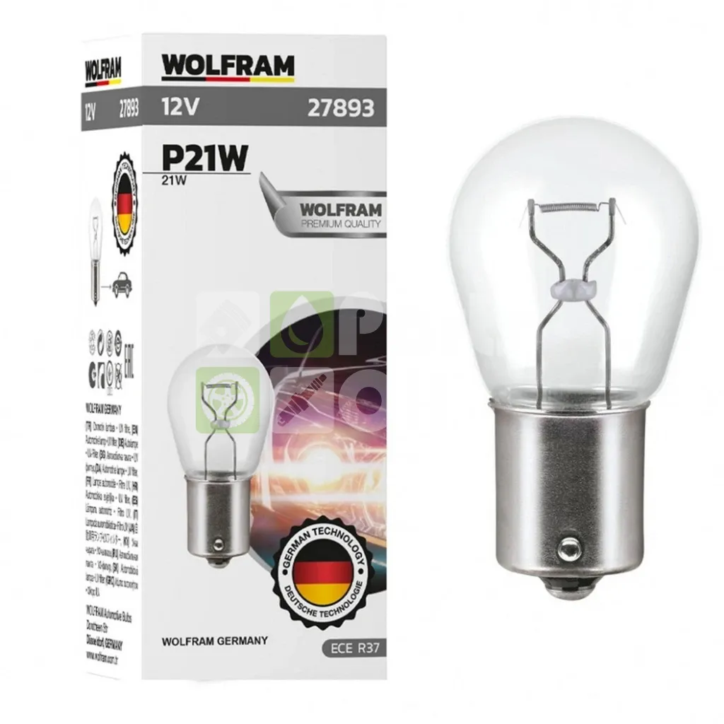 Лампа подсветки WOLFRAM 27893 P21W 12V 21W