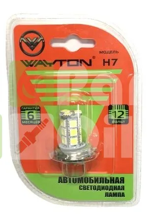 Лампа светодиодная Wayton H7 24V, 1109028, 1 шт