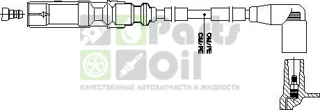 Высоковольтные провода провода зажигания Bremi для Audi A4 I B5 2000-2000. Артикул 1A22F64