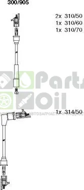 Высоковольтные провода провода зажигания комплект Bremi для Fiat Tipo 160 1990-1995. Артикул 300905