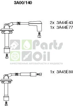 Высоковольтные провода провода зажигания комплект Bremi для Subaru Impreza II 2000-2002. Артикул 3A00140