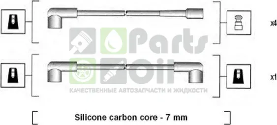 Высоковольтные провода провода зажигания комплект Magneti Marelli для Citroen BX 1983-1993. Артикул 941085120564