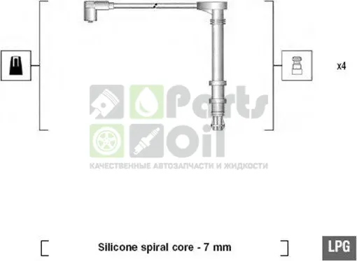 Высоковольтные провода провода зажигания комплект Magneti Marelli для Fiat Palio I 1996-2002. Артикул 941095800618