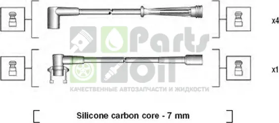 Высоковольтные провода провода зажигания комплект Magneti Marelli для Renault 19 II 1992-1995. Артикул 941145130710