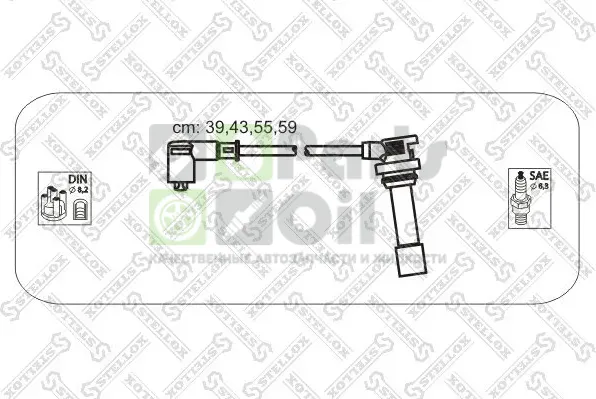 Высоковольтные провода провода зажигания комплект Stellox для Mazda 323 VI BJ 1994-1998. Артикул 10-38459-SX