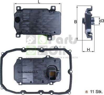 Фильтр АКПП Mahle для Audi Q7 I 4L 2009-2015. Артикул HX 187KIT