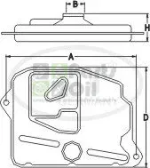 Фильтр АКПП SCT-Germany полимерный материал для Subaru Forester III 2008-2013. Артикул SG 1720