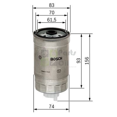Фильтр топливный BOSCH 1457434106