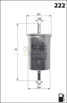 Фильтр топливный MECAFILTER ELE6006